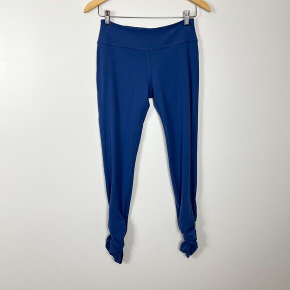 Beyond Yoga Essential Ruched Gathered Blue Ankle Crop Legging Size Large - Picture 2 of 9